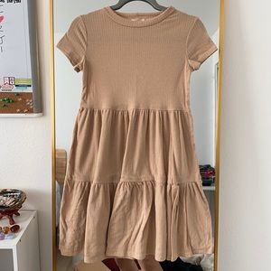 Size M Thigh Length Nude Dress - Flowy, Roomy